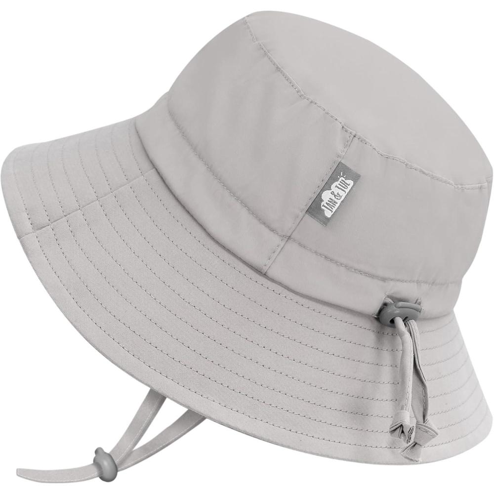 image:imageJAN amp JUL GrowwithMe Cotton Bucket SunHat for Baby and KidsAsh Grey
