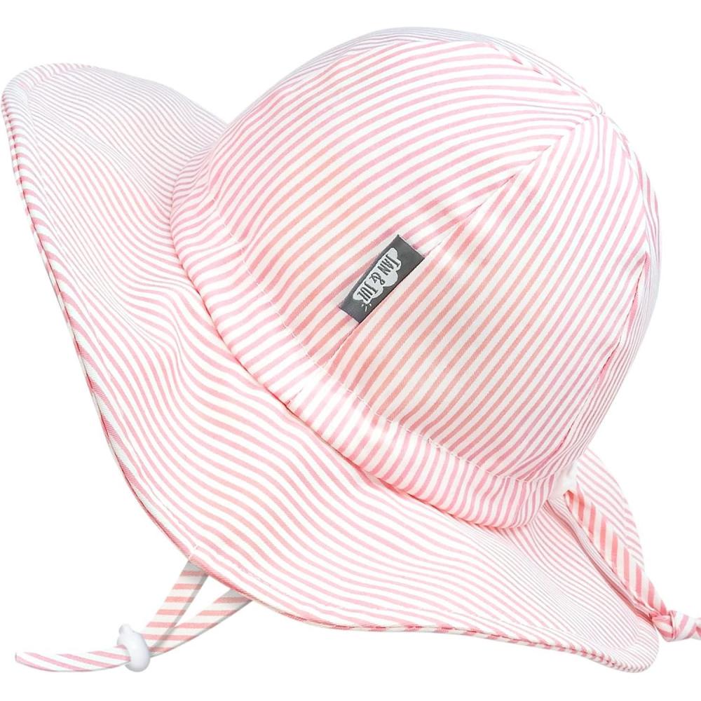 image:imageJAN amp JUL GrowwithMe Cotton Bucket SunHat for Baby and KidsPink Stripes