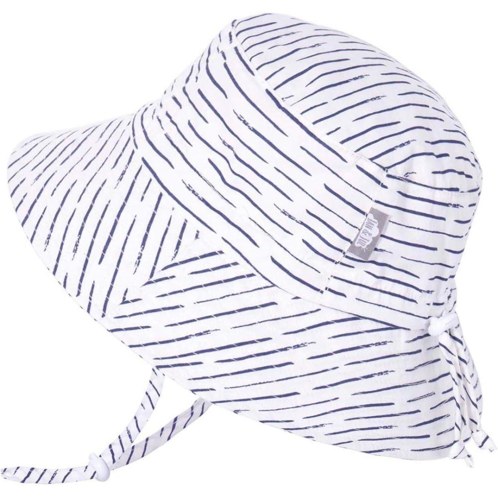 image:imageJAN amp JUL GrowwithMe Cotton Bucket SunHat for Baby and KidsWhite Waves