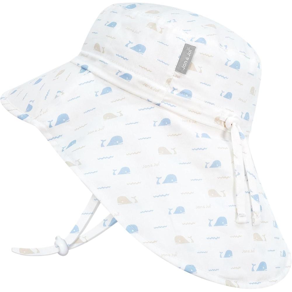 image:imageJAN amp JUL Kids Adjustable Cotton Xplorer Sun Hat 50 UPFWhale Tales
