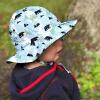 JAN & JUL 50+ UPF Cotton Sun Hat with Wide Brim for Toddler Girls(Bear)