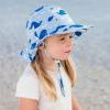 JAN & JUL 50+ UPF Cotton Sun Hat with Wide Brim for Toddler Girls(Blue Whale)