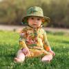 JAN & JUL 50+ UPF Cotton Sun Hat with Wide Brim for Toddler Girls(Leopard)