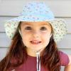 JAN & JUL 50+ UPF Cotton Sun Hat with Wide Brim for Toddler Girls(Retro Rose)