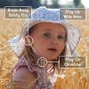 JAN & JUL 50+ UPF Cotton Sun Hat with Wide Brim for Toddler Girls(Retro Rose)