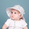 JAN & JUL Grow-with-Me Cotton Bucket Sun-Hat for Baby and Kids(White Waves)