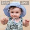 JAN & JUL Grow-with-Me Cotton Bucket Sun-Hat for Baby and Kids(White Waves)