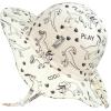 JAN & JUL 50+ UPF Cotton Sun Hat with Wide Brim for Toddler Girls(Dino Play)