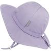 JAN & JUL 50+ UPF Cotton Sun Hat with Wide Brim for Toddler Girls(Dusty Purple)