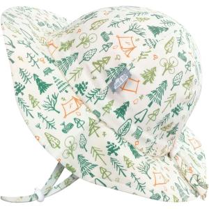 JAN & JUL 50+ UPF Cotton Sun Hat with Wide Brim for Toddler Girls(Camp Grove)