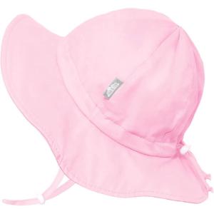 JAN & JUL 50+ UPF Cotton Sun Hat with Wide Brim for Toddler Girls(Pink)