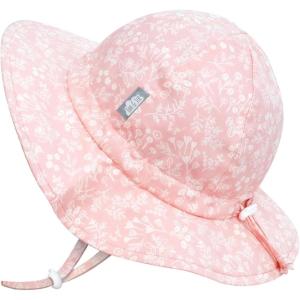 JAN & JUL 50+ UPF Cotton Sun Hat with Wide Brim for Toddler Girls(Pink Prairie)