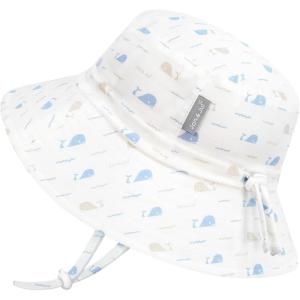 JAN & JUL Grow-with-Me Cotton Bucket Sun-Hat for Baby and Kids(Whale Tales)