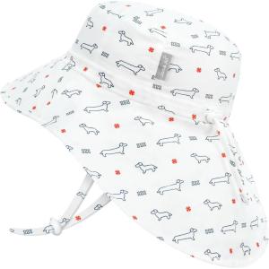 JAN & JUL Kids’ Adjustable Cotton Xplorer Sun Hat 50+ UPF(Dachshund)