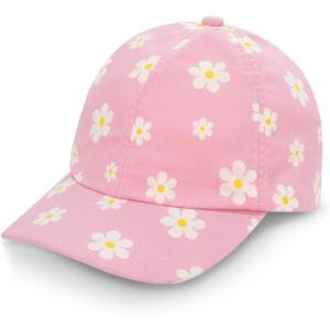 JAN & JUL Kids’ Adjustable Xplorer Baseball Cap(Pink Daisy)