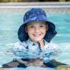 JAN & JUL 50+ UPF Quick-Dry Sun-Hats for Boys(Navy Whale Play)
