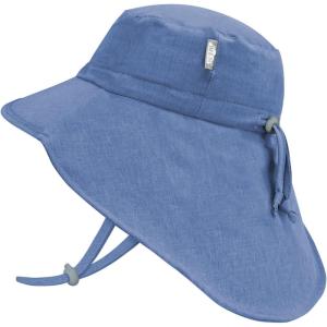 JAN & JUL 50+ UPF Quick-Dry Sun-Hats for Boys(Blue With Blue Trim)
