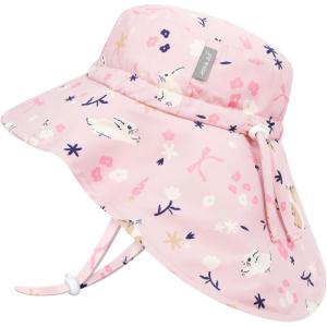 JAN & JUL 50+ UPF Quick-Dry Sun-Hats for Boys(Bunny Flowers)