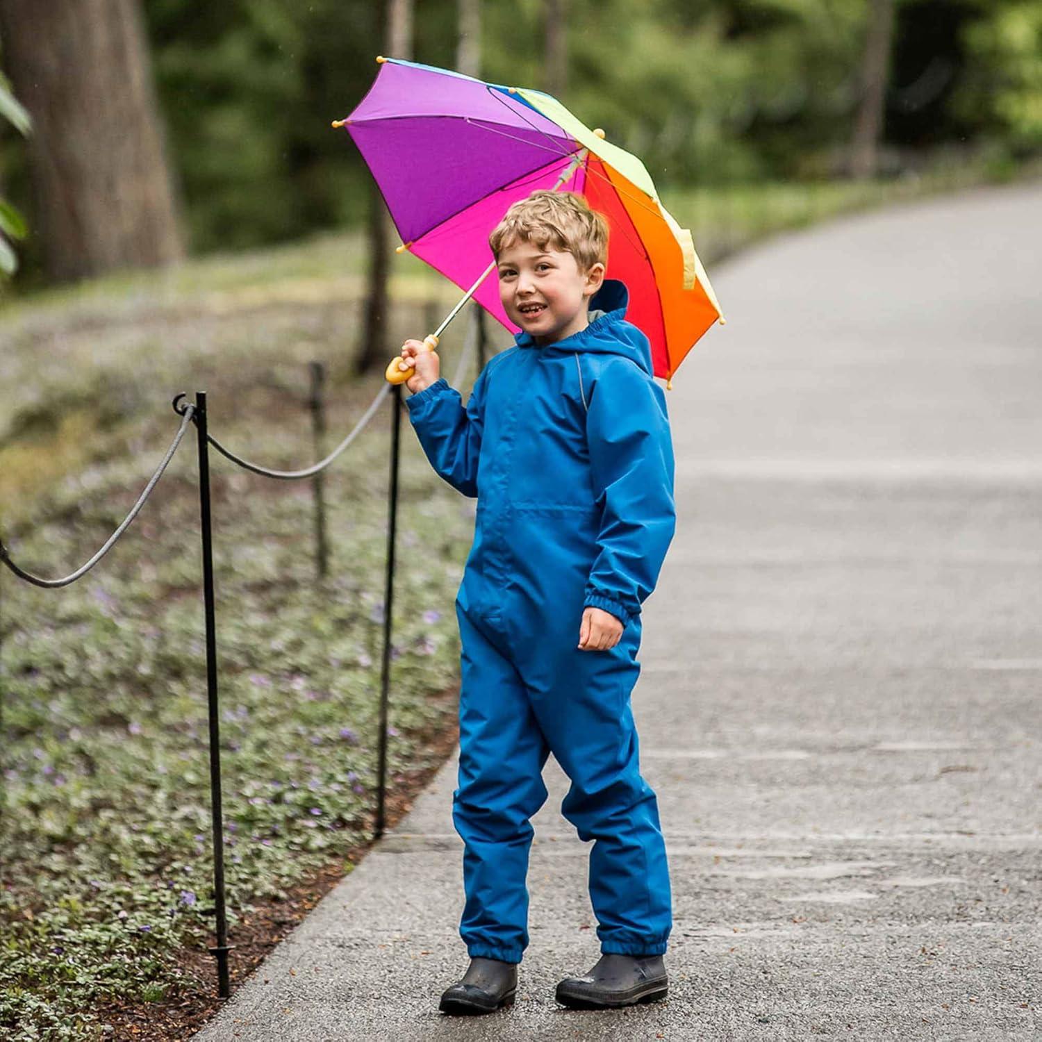 image:imageJAN amp JUL Waterproof Rain Suit Windproof Coveralls for Toddlers and KidsThinliner Blue