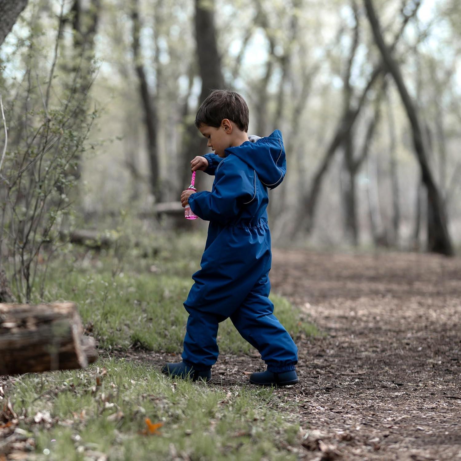 image:imageJAN amp JUL Waterproof Rain Suit Windproof Coveralls for Toddlers and KidsThinliner Nebula Blue
