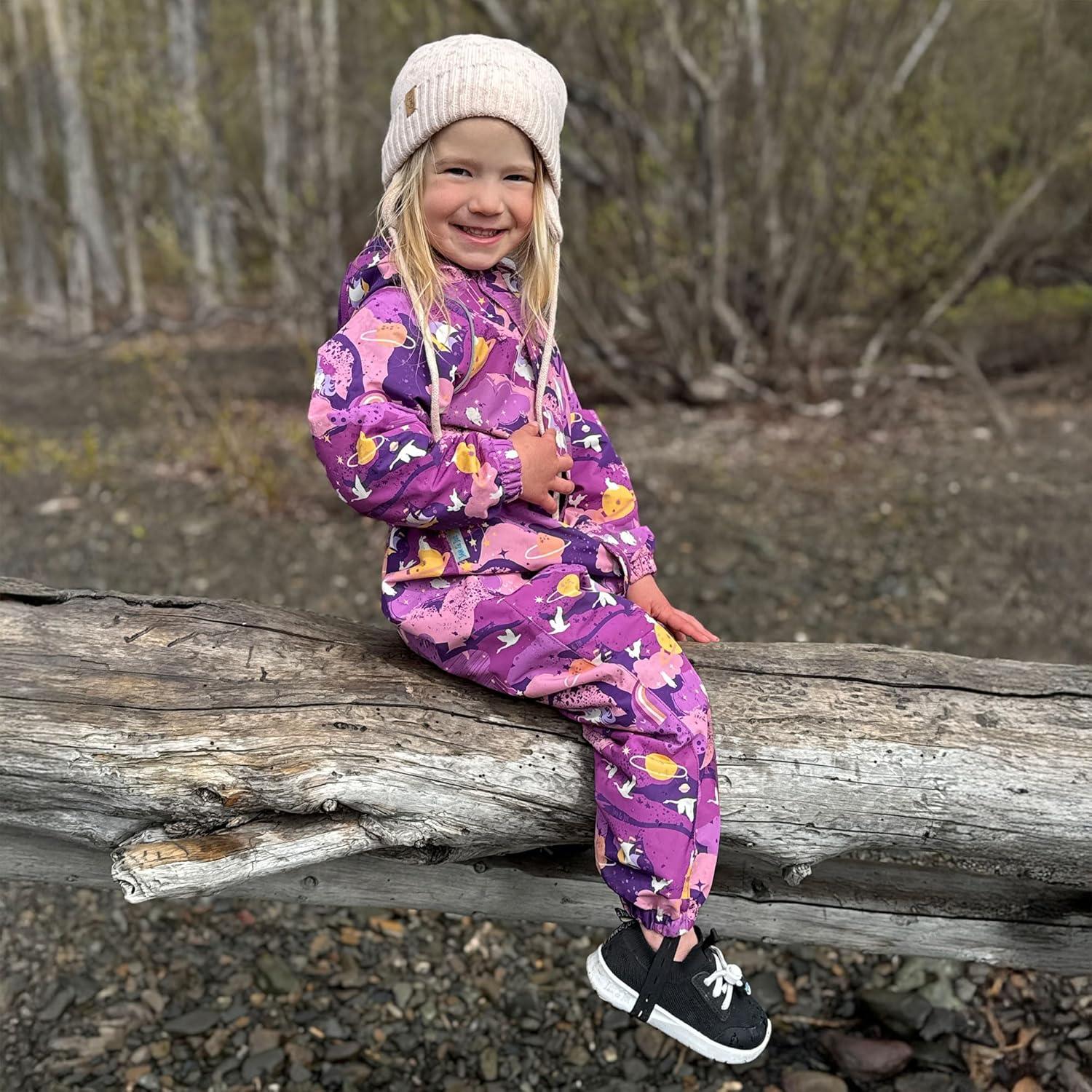 image:imageJAN amp JUL Waterproof Rain Suit Windproof Coveralls for Toddlers and KidsThinliner Purple Dream