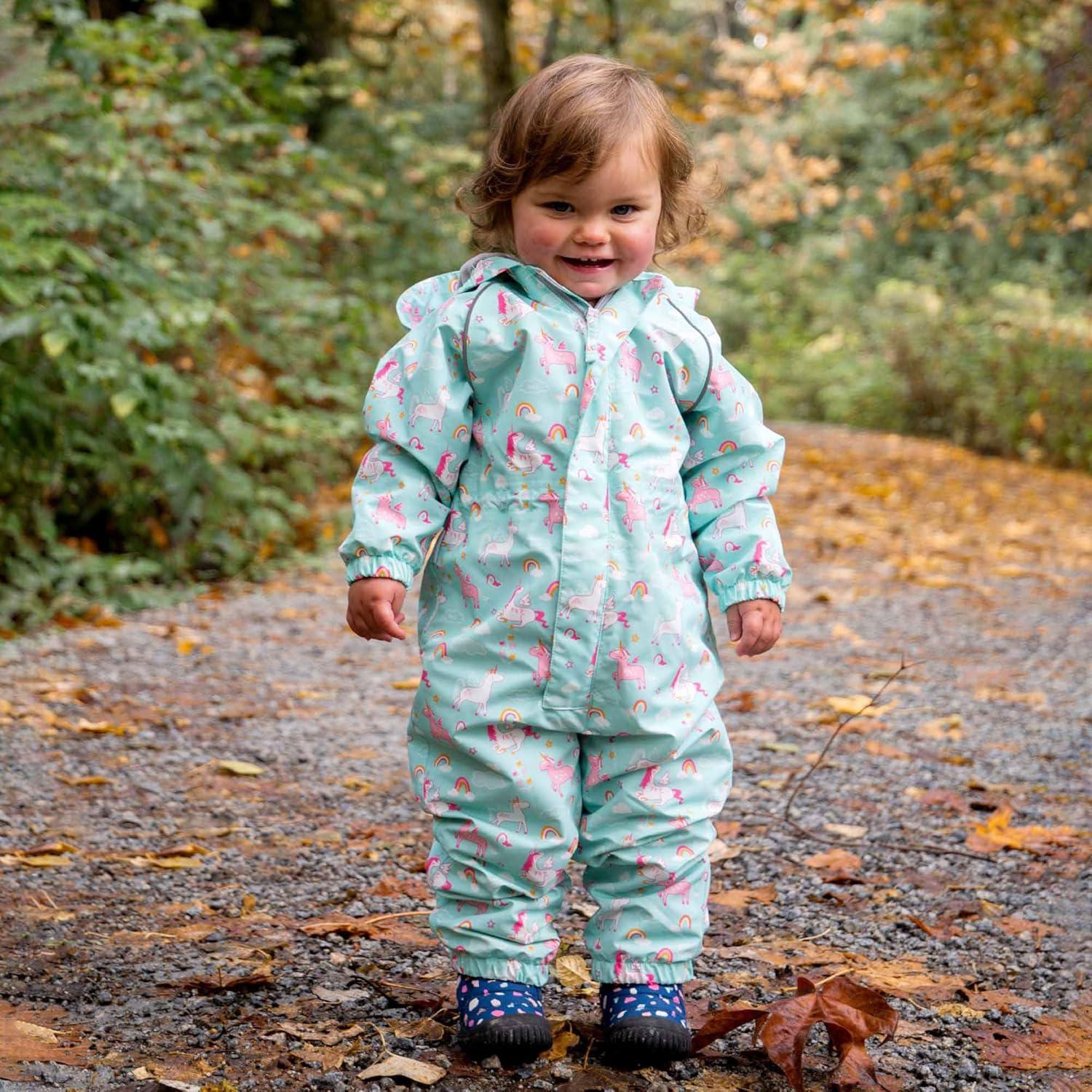 image:imageJAN amp JUL Waterproof Rain Suit Windproof Coveralls for Toddlers and KidsThinliner Unicorn