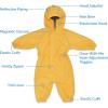 JAN & JUL Waterproof Rain Suit, Windproof Coveralls for Toddlers and Kids(Thin-liner: Terrazzo)