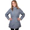 JAN & JUL Women’s Pacific Rain Jacket, Waterproof Thigh-Length Coat(Heather Grey)