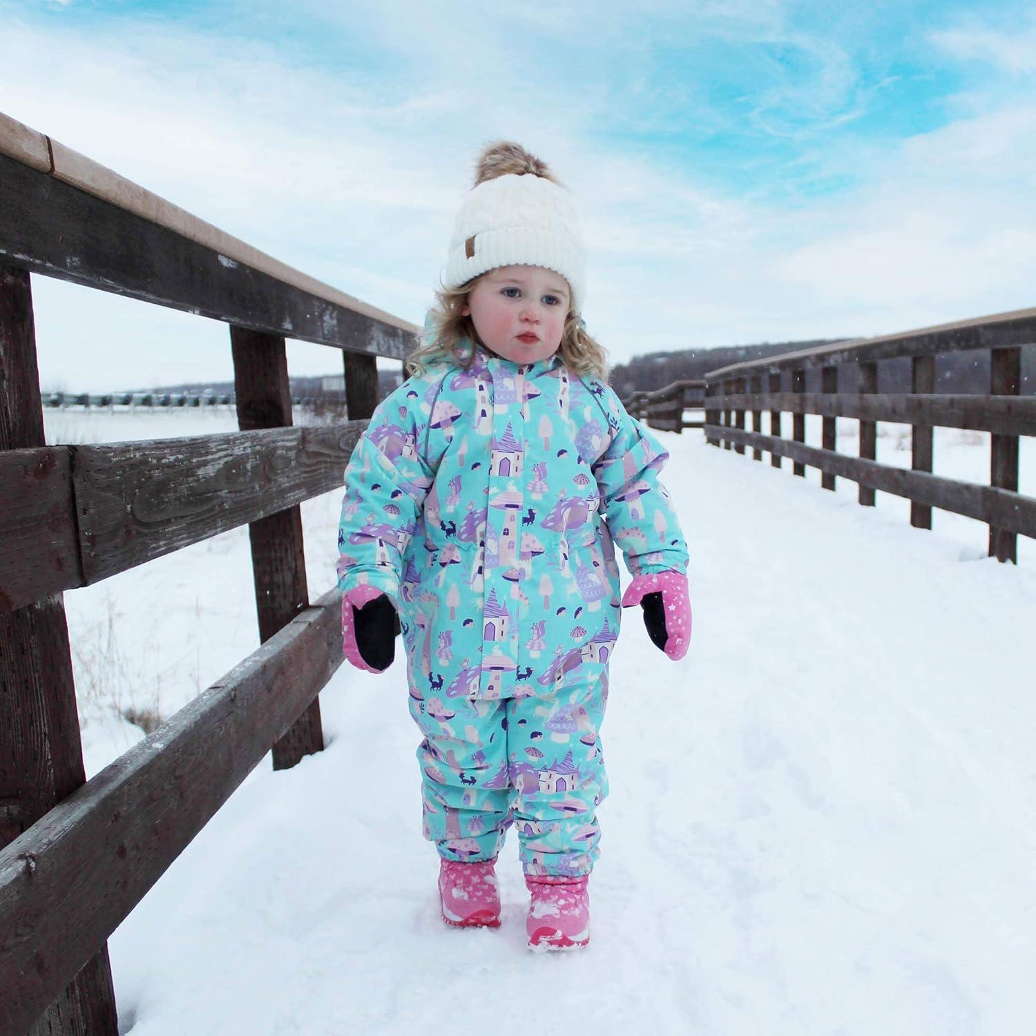 image:imageJAN amp JUL Waterproof Fleece Lined Rain Suit Coveralls for Toddlers and KidsFleecelined Enchanted