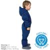 JAN & JUL Waterproof Fleece Lined Rain Suit, Coveralls for Toddlers and Kids(Fleece-lined: Nebula Blue)
