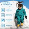 JAN & JUL Waterproof Fleece Lined Rain Suit, Coveralls for Toddlers and Kids(Fleece-lined: Purple Dream)