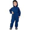 JAN & JUL Waterproof Fleece Lined Rain Suit, Coveralls for Toddlers and Kids(Fleece-lined: Nebula Blue)