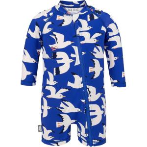 JAN & JUL Long Sleeve 1-pc UV Jumpsuit Rash Guard (Baby, Toddler)(Seagull)