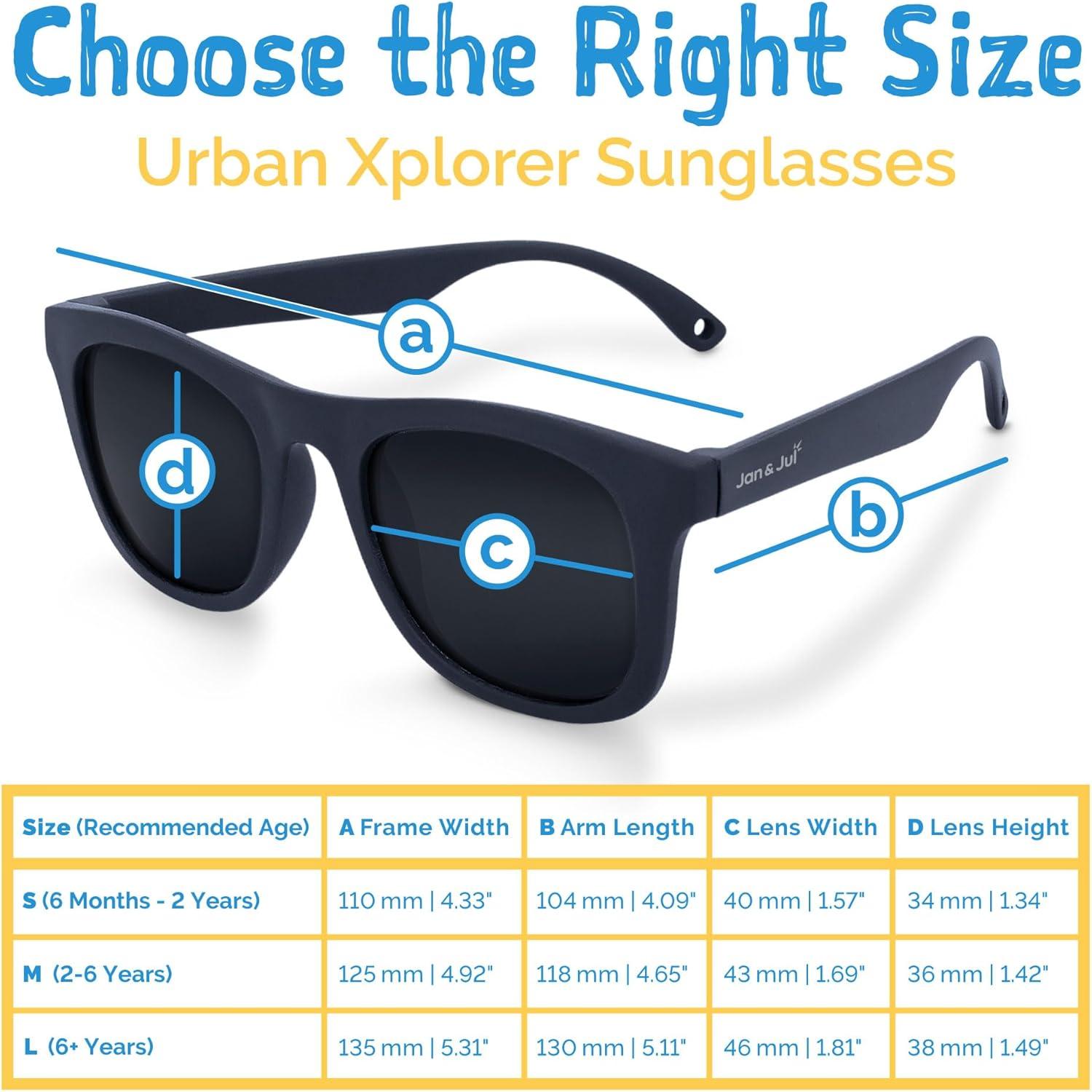 image:imageJAN amp JUL Baby Toddler Kids Flexible UV400 Polarized Sunglasses with Strap for Girls BoysDark Navy