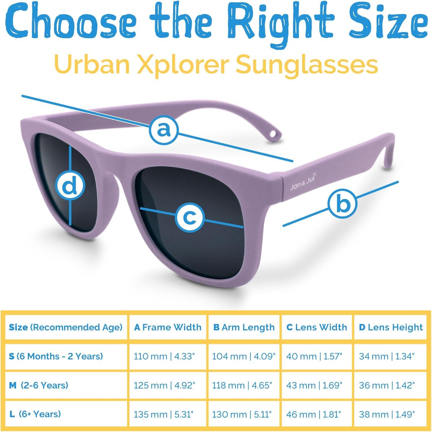 image:imageJAN amp JUL Baby Toddler Kids Flexible UV400 Polarized Sunglasses with Strap for Girls BoysDusty Purple
