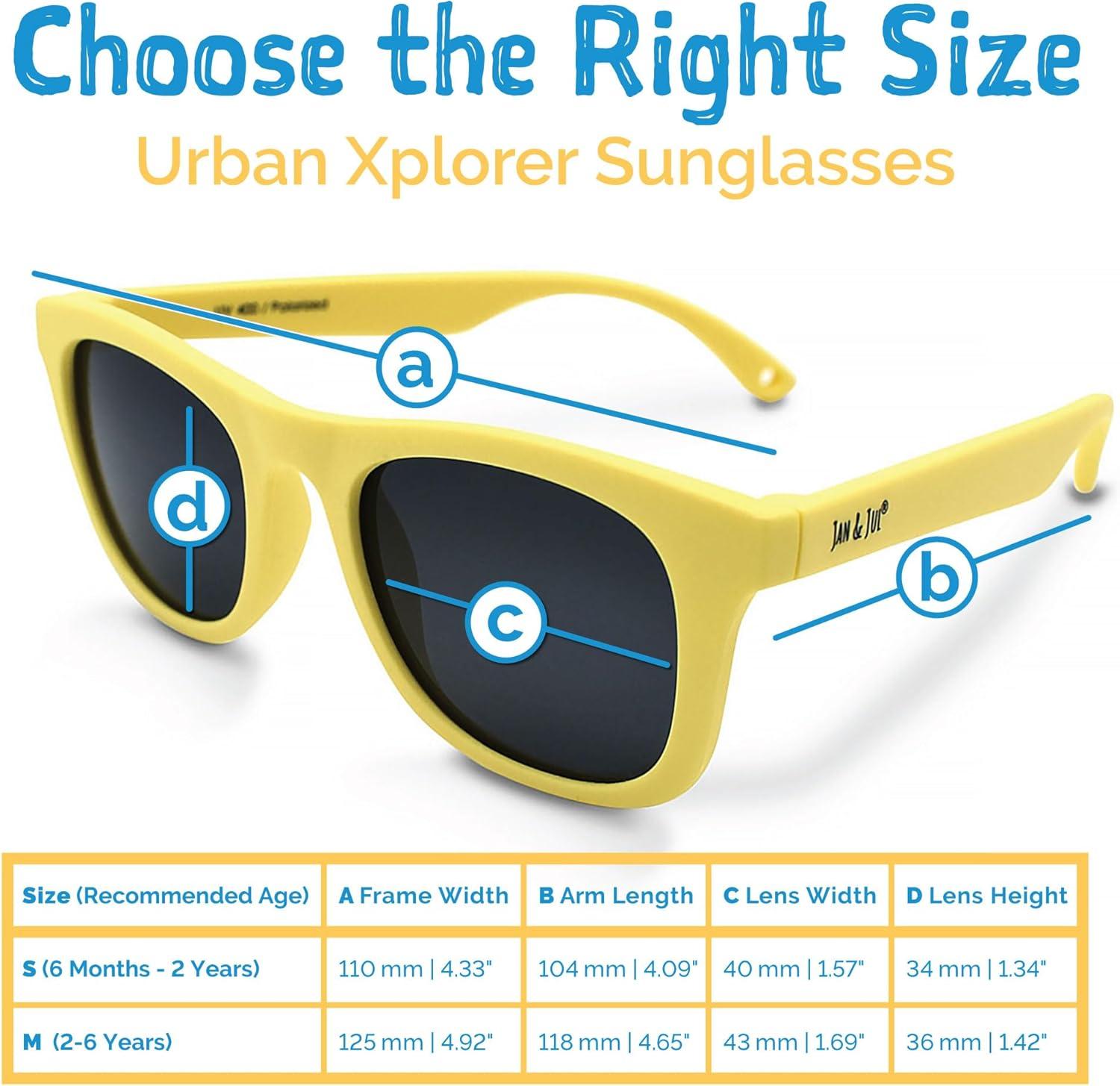 image:imageJAN amp JUL Baby Toddler Kids Flexible UV400 Polarized Sunglasses with Strap for Girls BoysLemonade