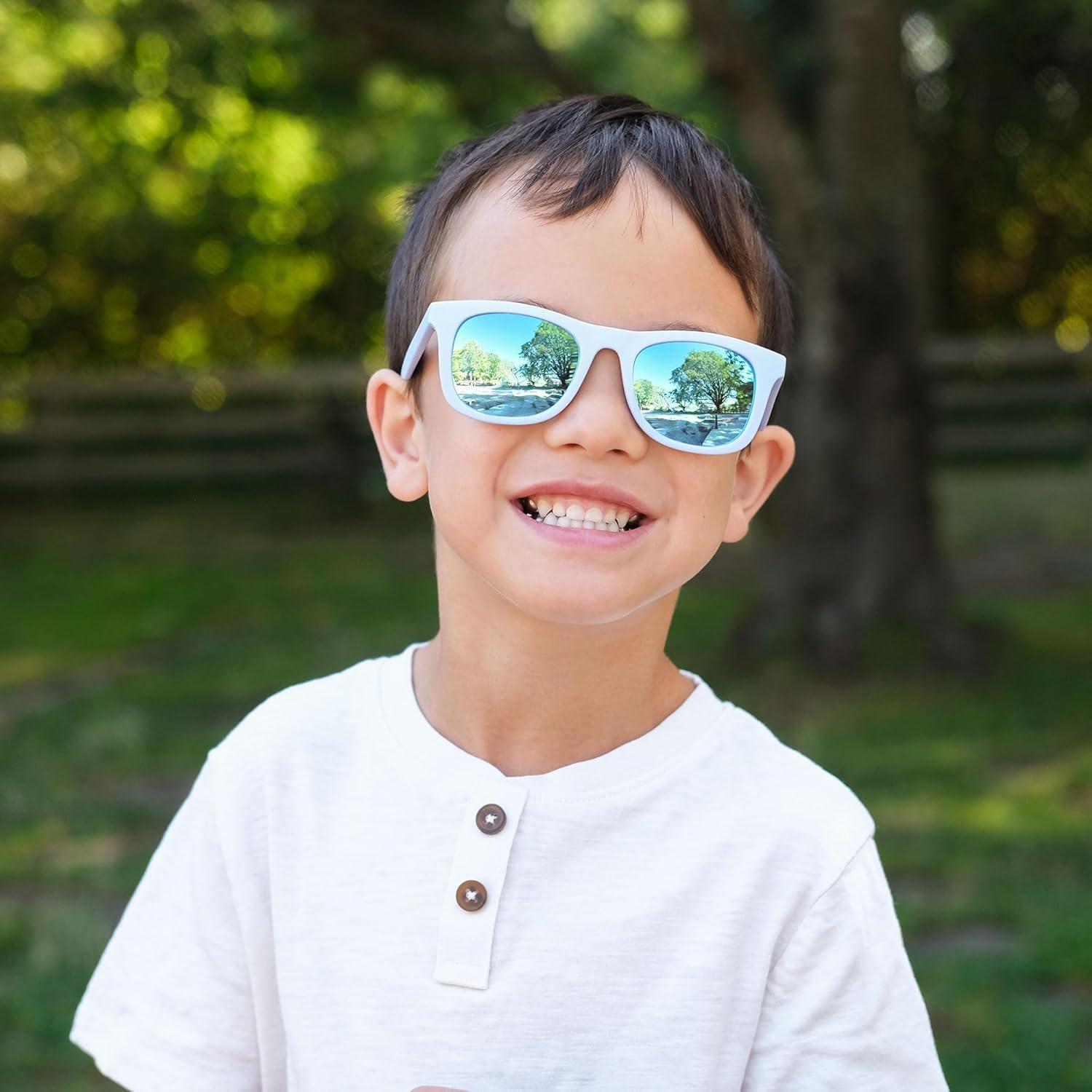 image:imageJAN amp JUL Baby Toddler Kids Flexible UV400 Polarized Sunglasses with Strap for Girls BoysLight Blue