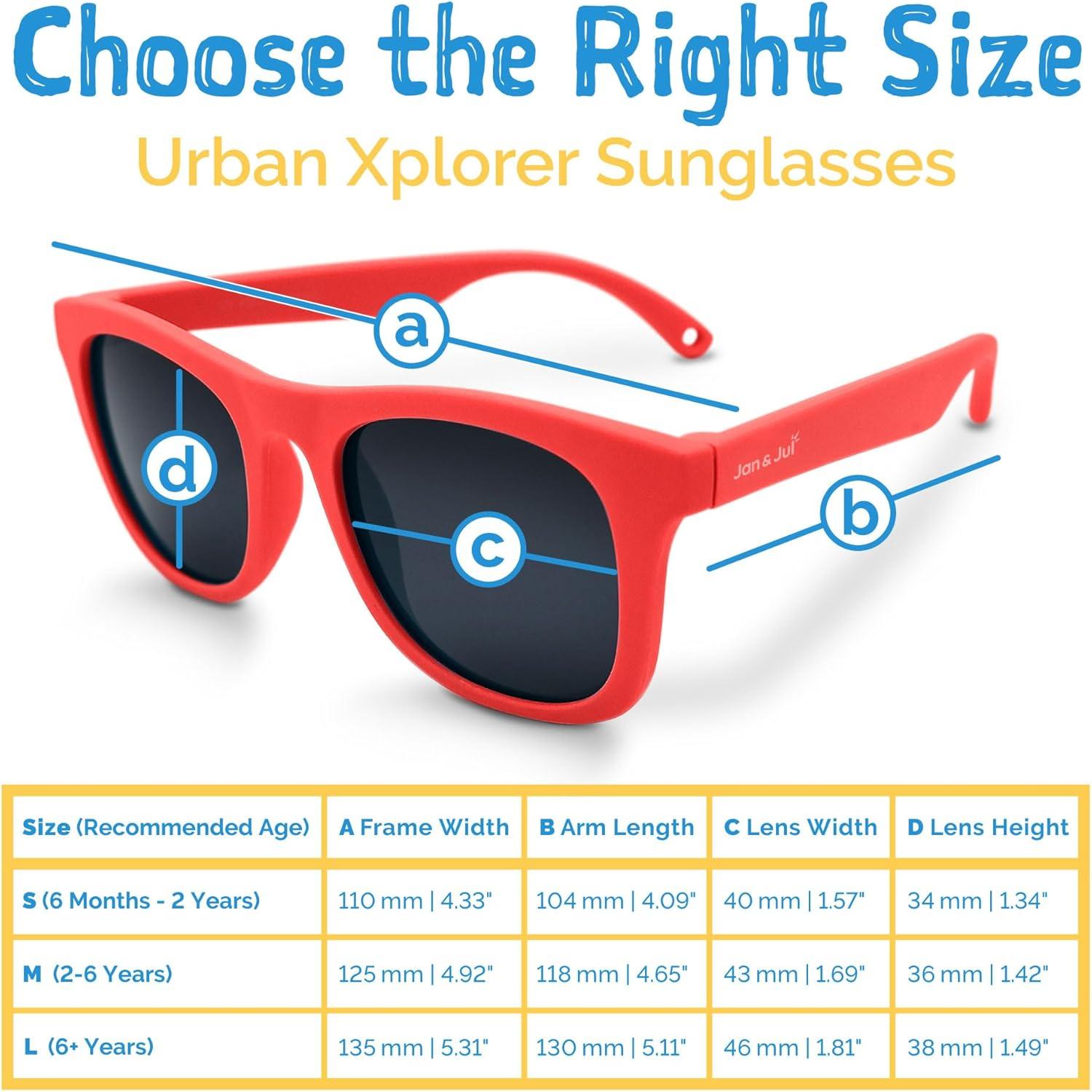 image:imageJAN amp JUL Baby Toddler Kids Flexible UV400 Polarized Sunglasses with Strap for Girls BoysNautical Red