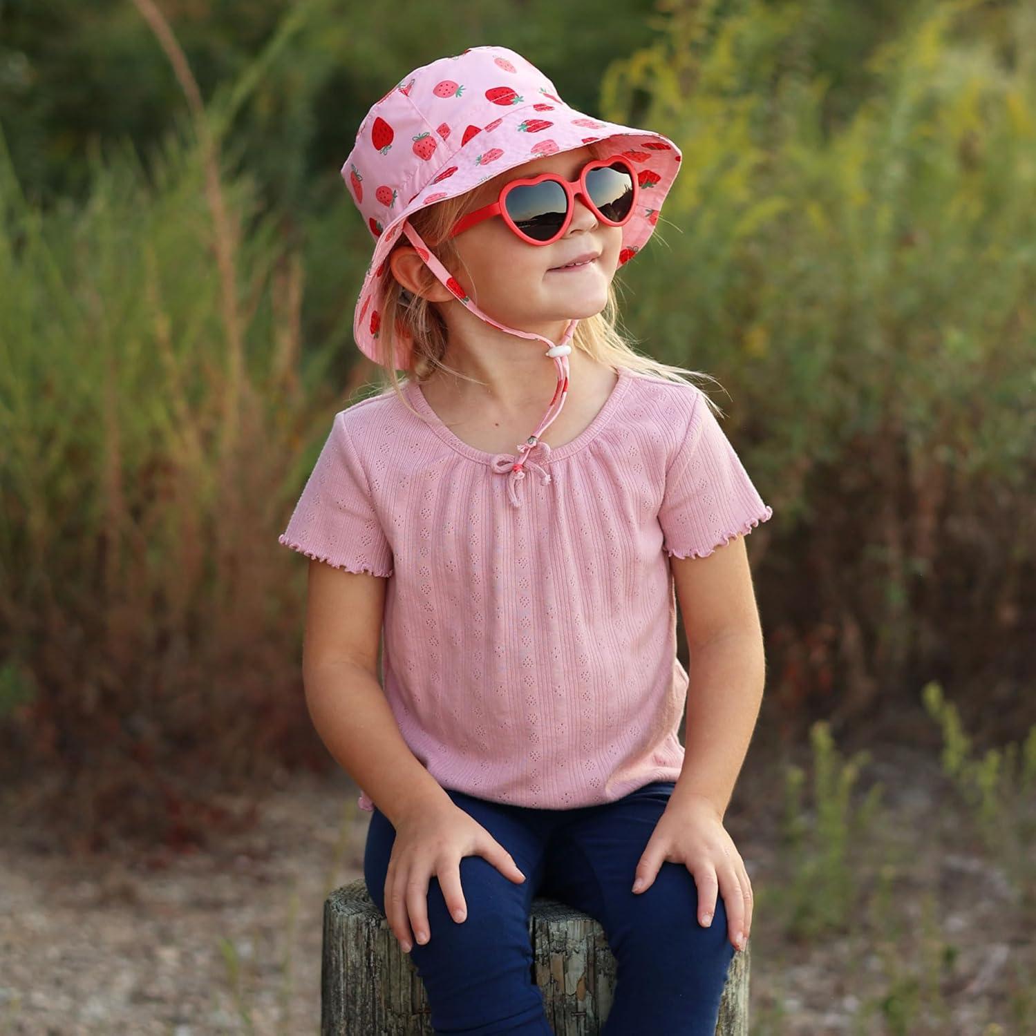 image:imageJAN amp JUL Baby Toddler Kids Flexible UV400 Polarized Sunglasses with Strap for Girls BoysNautical Red Heart