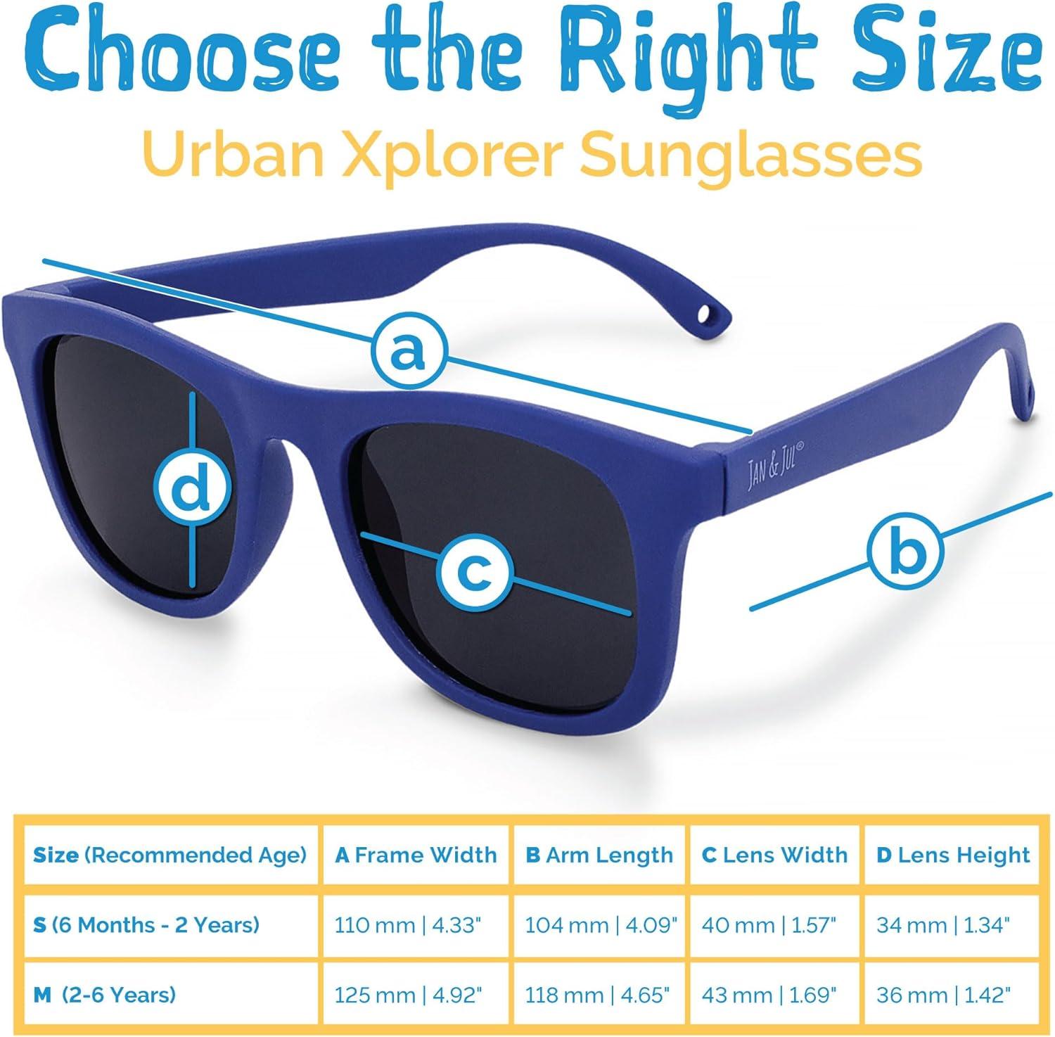 image:imageJAN amp JUL Baby Toddler Kids Flexible UV400 Polarized Sunglasses with Strap for Girls BoysNavy