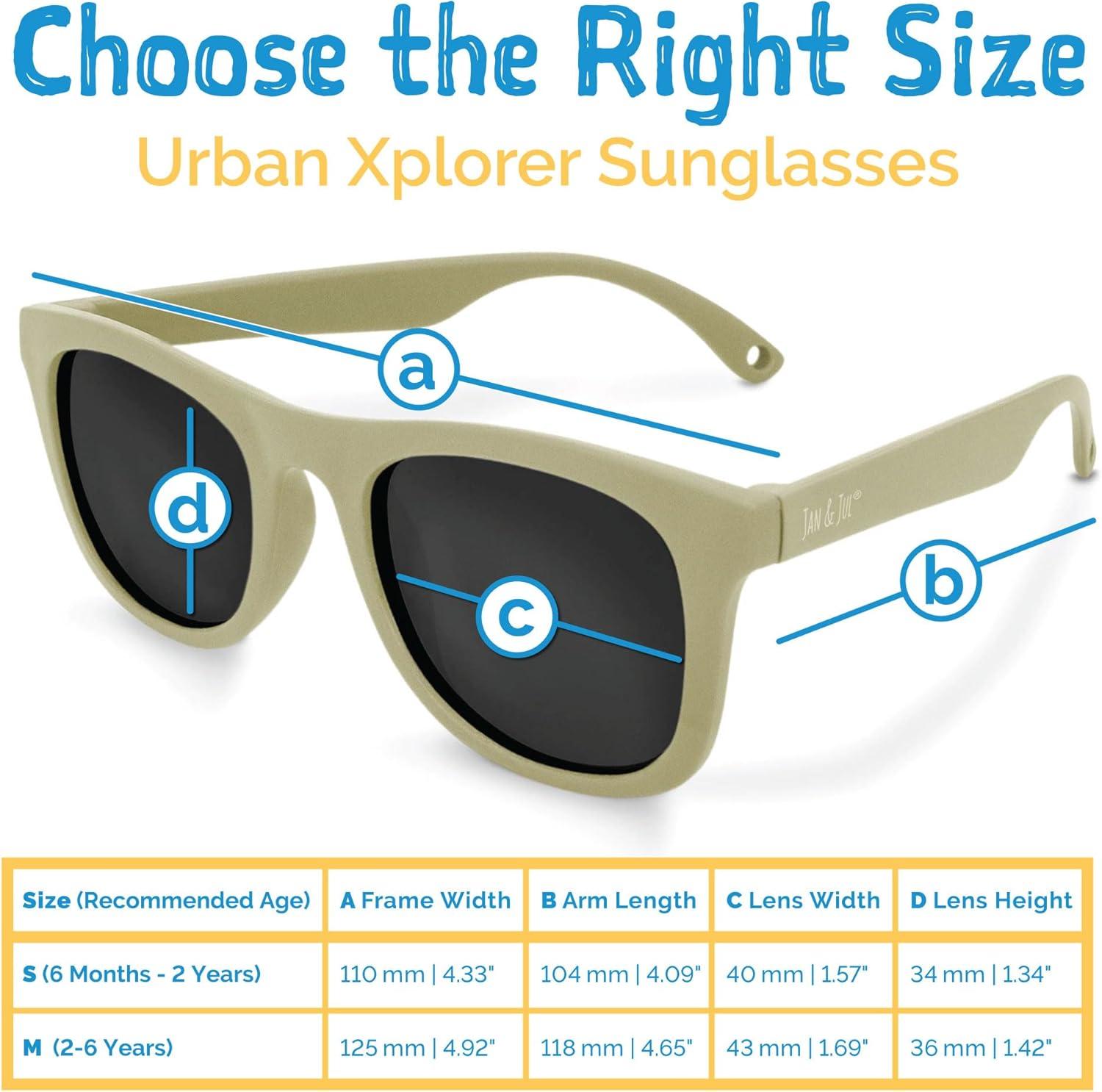 image:imageJAN amp JUL Baby Toddler Kids Flexible UV400 Polarized Sunglasses with Strap for Girls BoysOlive Khaki