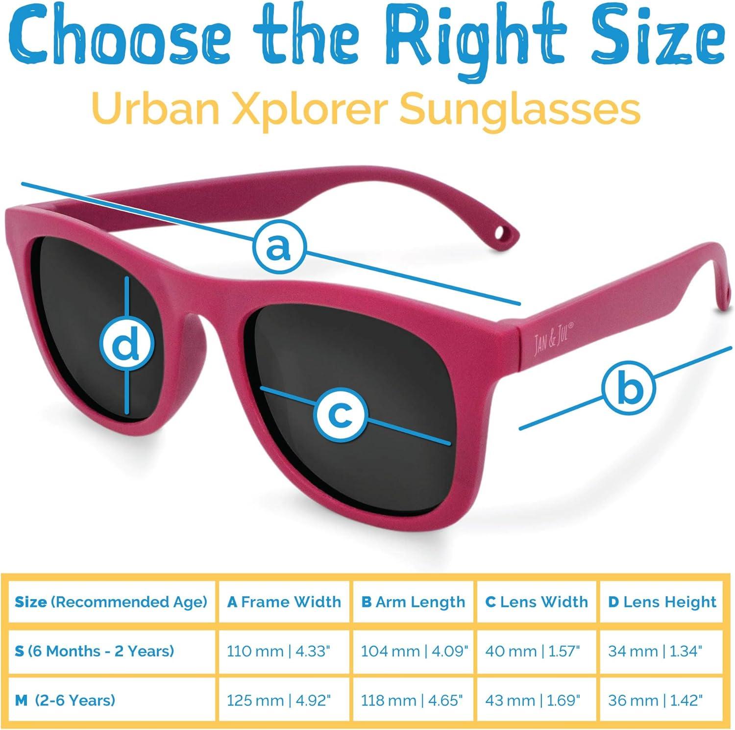 image:imageJAN amp JUL Baby Toddler Kids Flexible UV400 Polarized Sunglasses with Strap for Girls BoysOrchid