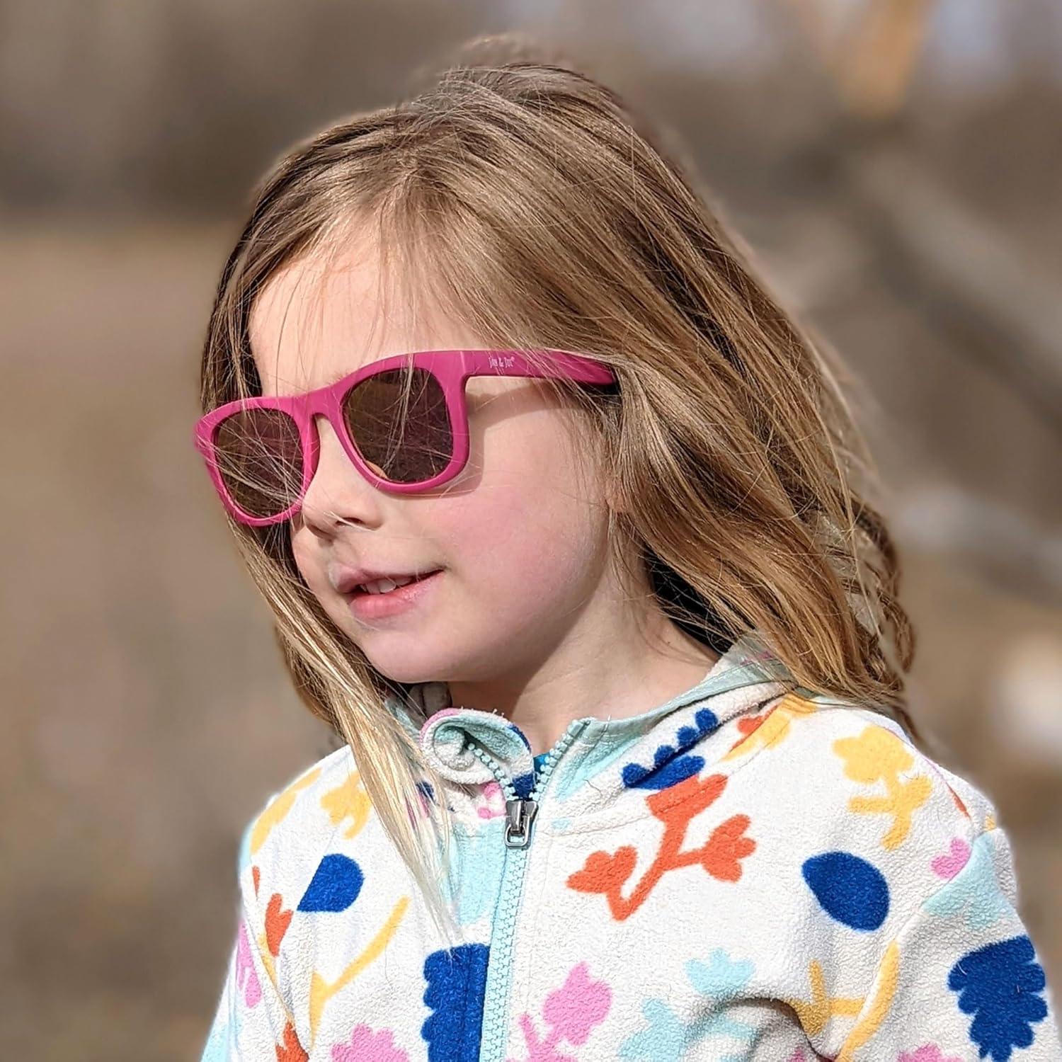 image:imageJAN amp JUL Baby Toddler Kids Flexible UV400 Polarized Sunglasses with Strap for Girls BoysOrchid Aurora