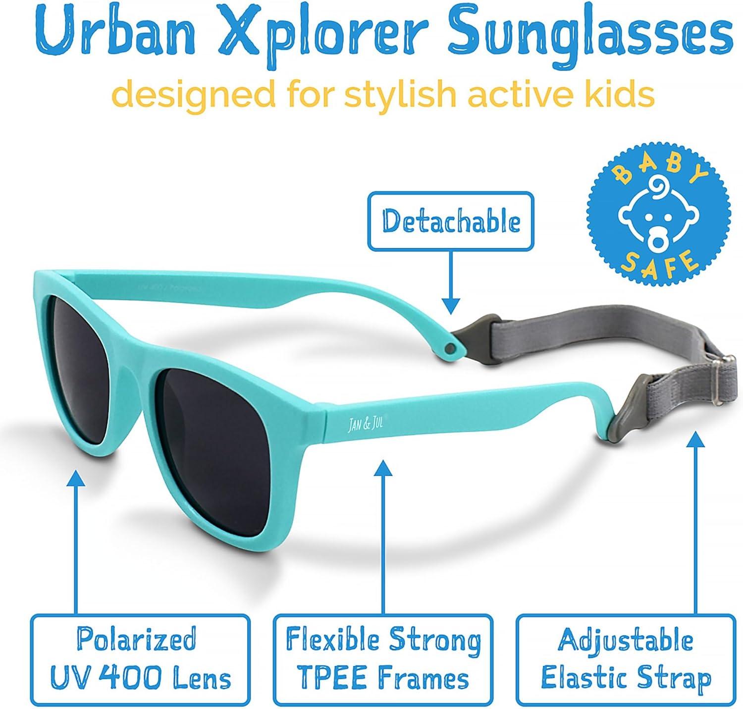 image:imageJAN amp JUL Baby Toddler Kids Flexible UV400 Polarized Sunglasses with Strap for Girls BoysOrchid Aurora