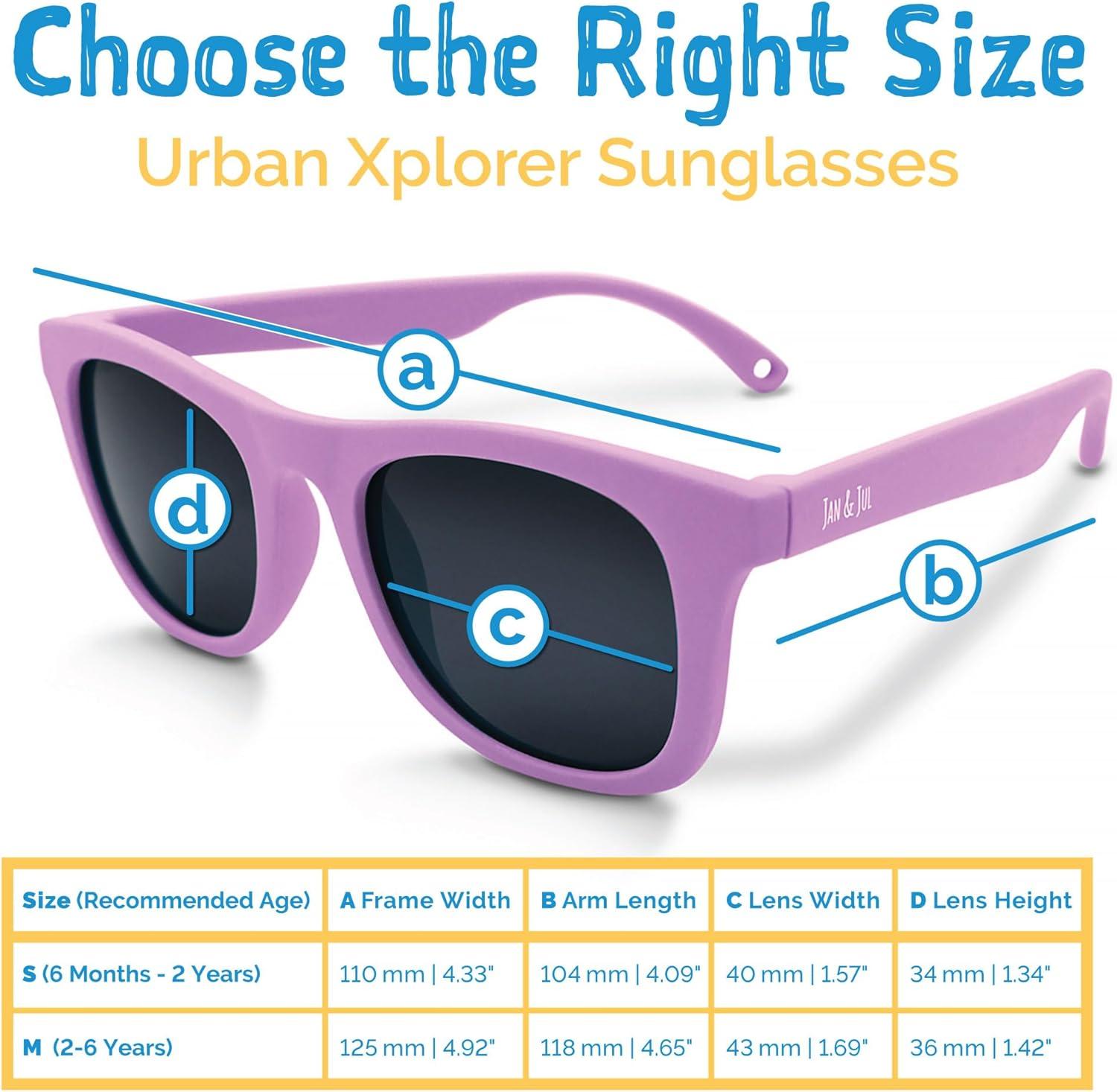 image:imageJAN amp JUL Baby Toddler Kids Flexible UV400 Polarized Sunglasses with Strap for Girls BoysPurple Popsicle