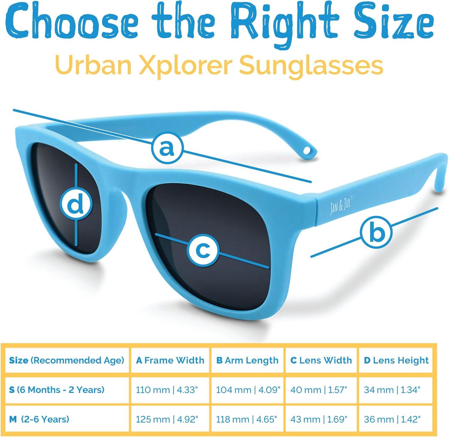 image:imageJAN amp JUL Baby Toddler Kids Flexible UV400 Polarized Sunglasses with Strap for Girls BoysSky Blue