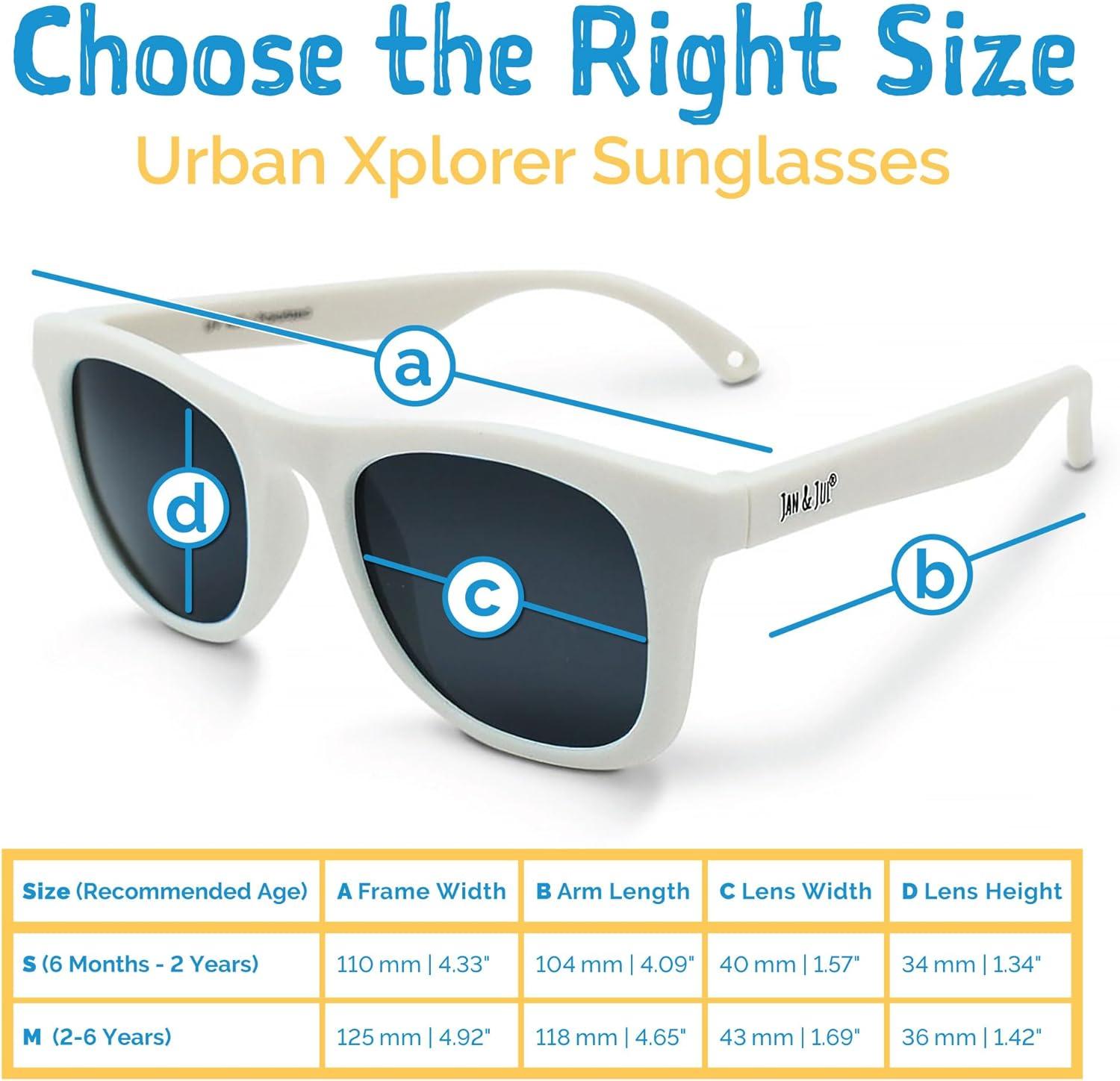 image:imageJAN amp JUL Baby Toddler Kids Flexible UV400 Polarized Sunglasses with Strap for Girls BoysWhite