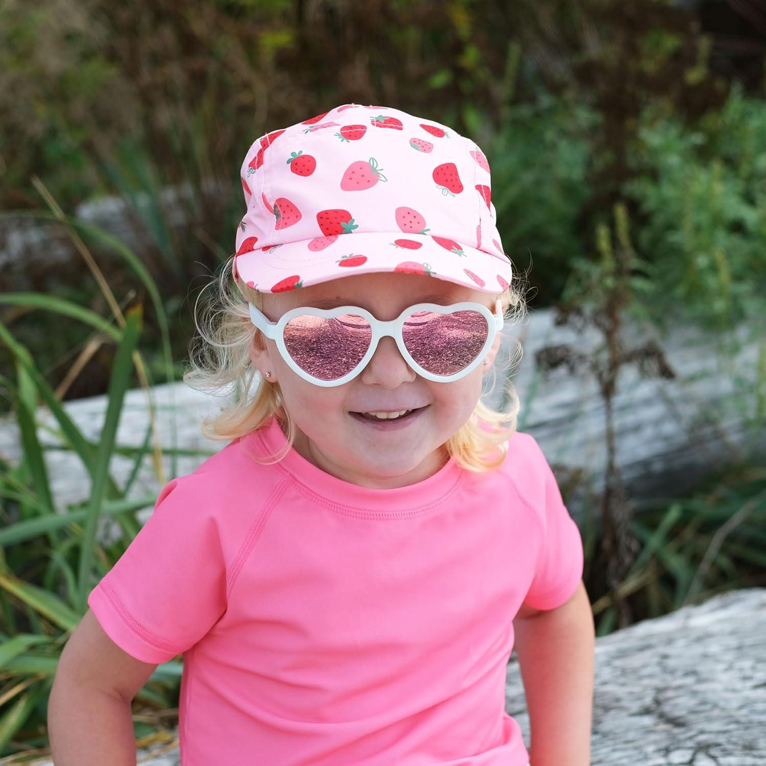 image:imageJAN amp JUL Baby Toddler Kids Flexible UV400 Polarized Sunglasses with Strap for Girls BoysWhite Heart Aurora