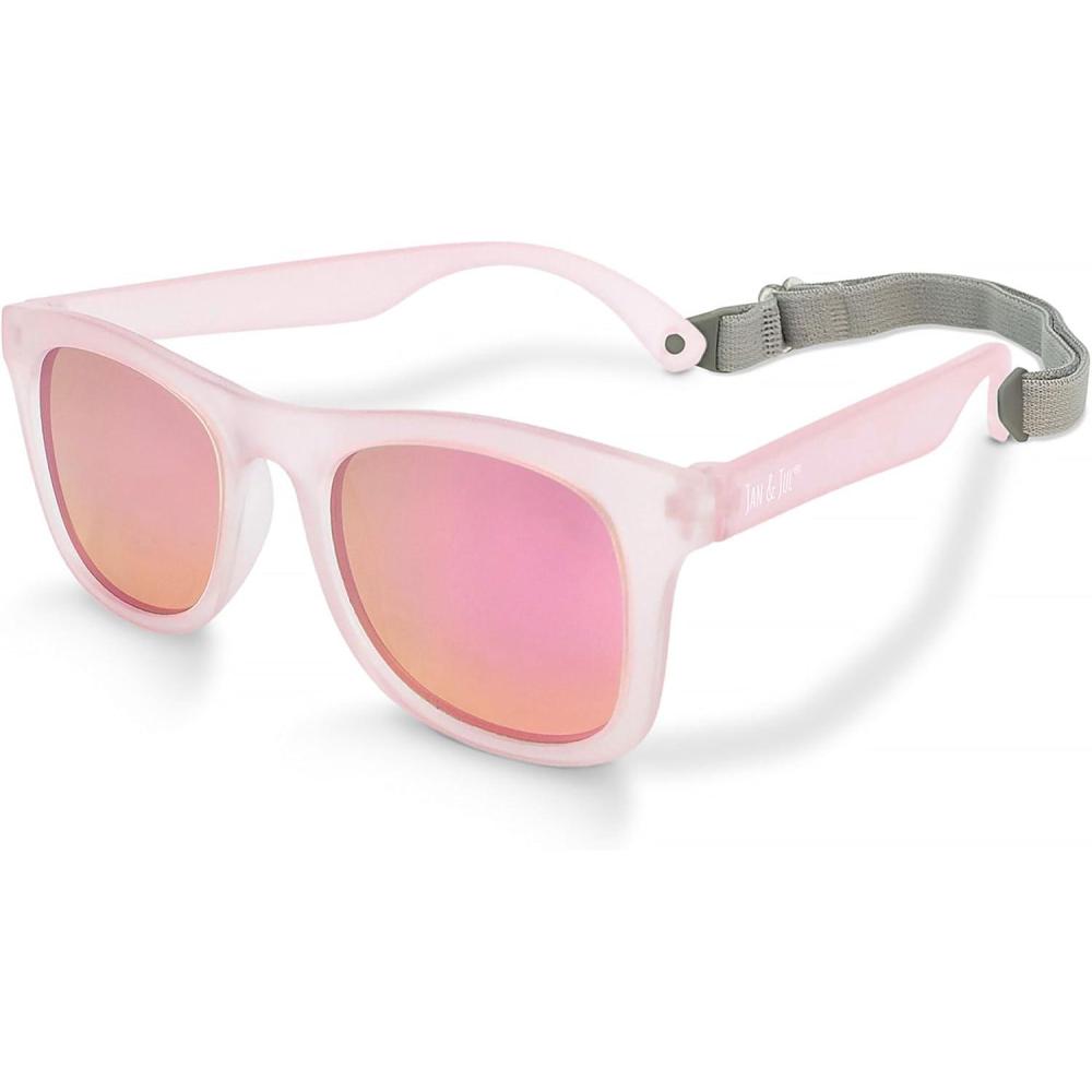 image:imageJAN amp JUL Baby Toddler Kids Flexible UV400 Polarized Sunglasses with Strap for Girls BoysFrosty Lavender Aurora