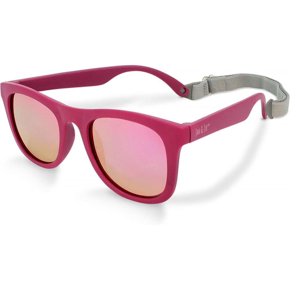 image:imageJAN amp JUL Baby Toddler Kids Flexible UV400 Polarized Sunglasses with Strap for Girls BoysOrchid Aurora